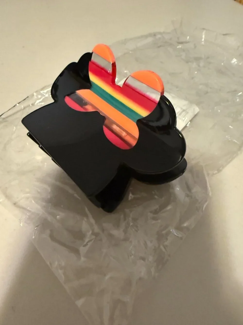 Minnie Head with Colorful Bow Claw Clip Hair Accessory